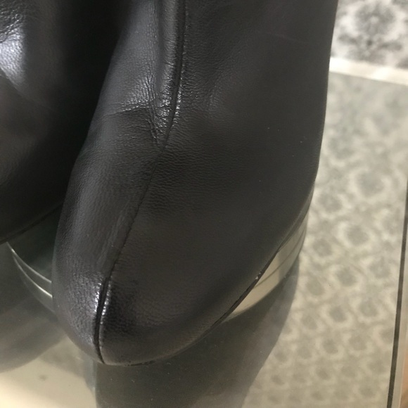 Zara Black Leather Booties - Picture 6 of 8